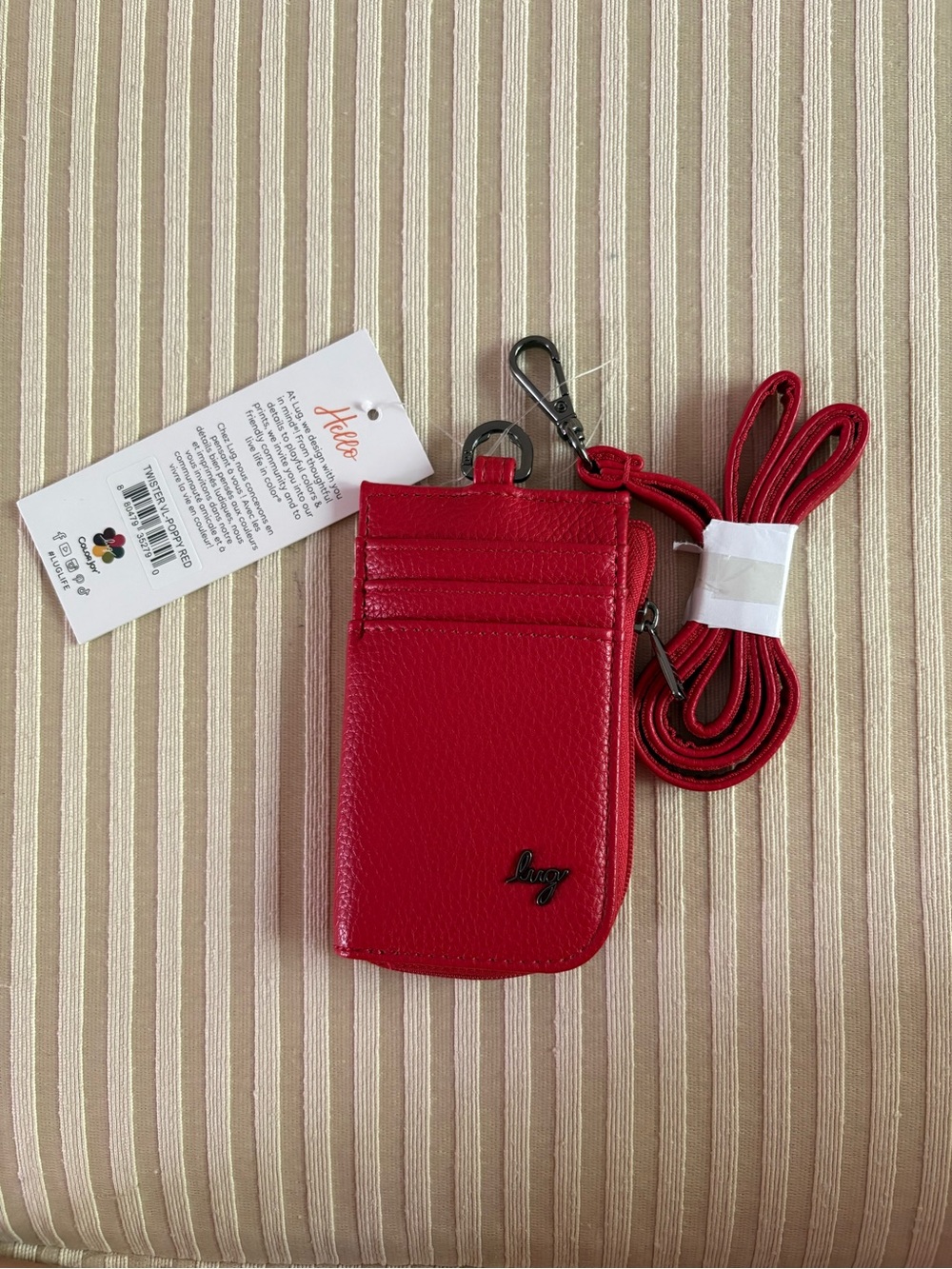 Lug Twister VL Wallet Poppy Red NWT RFID Card Wallet